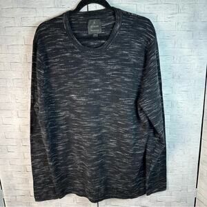 01.Algo Merino Wool Sweater Crewneck Pullover Black Melange Long Sleeve winter